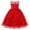 Red, variant on Elegant Flower Girl Dress for Girls Sleeveless Mesh Birthday Party Gown with Bow Knot Detail,Size 3-4 Years