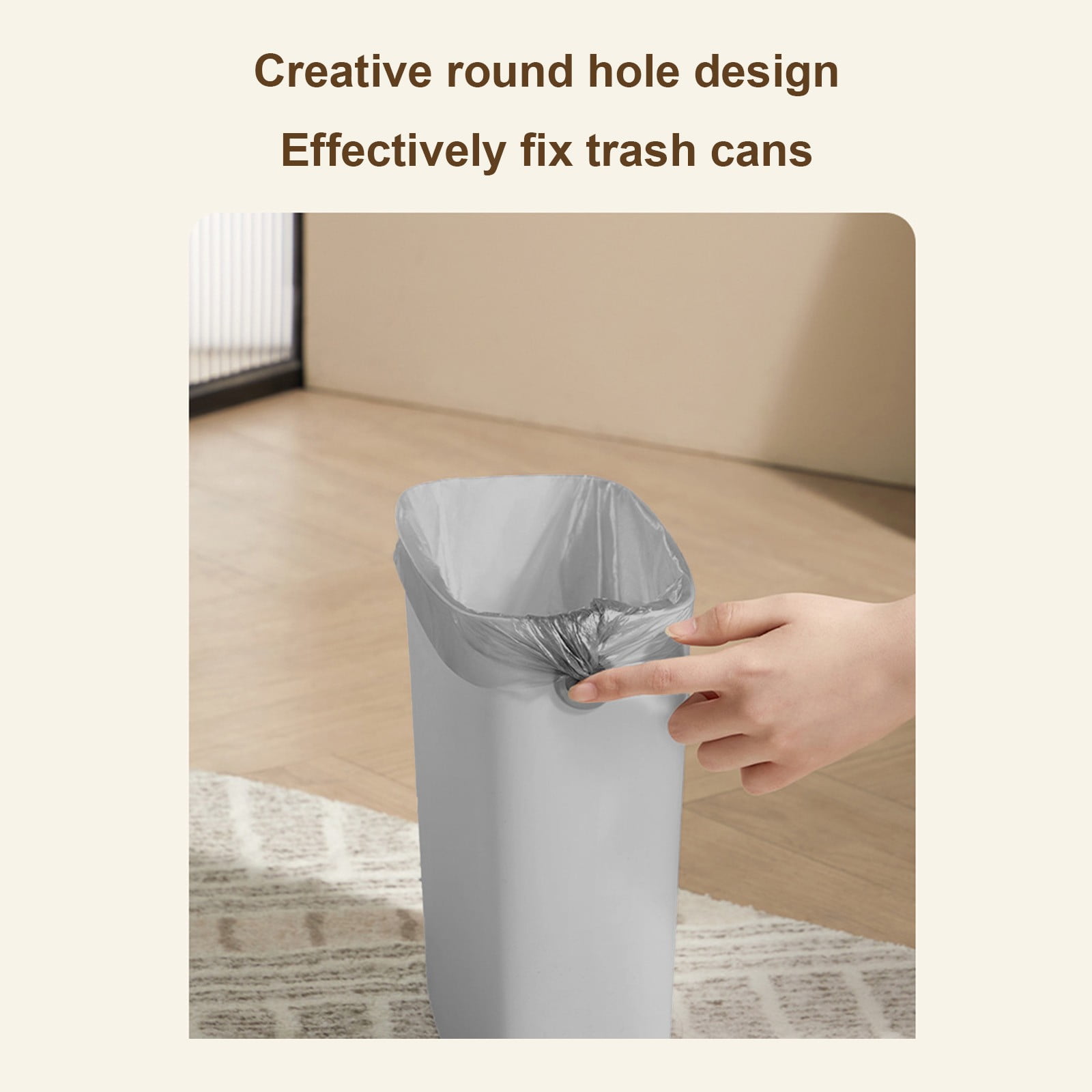 4 Gallon Trash Can, Plastic Wastebasket, Slim Open Top Garbage Container Bin, Small Trash Can Garbage Container Basket for Bathroom Bedroom Kitchen Office