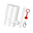 thumbnail image 3 of de recolección de , desviador de bajante, colector, conector desviador de lluvia para riego de paisajes de jardinería, patio 10cm, 3 of 8
