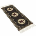 thumbnail image 2 of Western Stars Brown Hallway Runner Rug 2x6ft,Farmhouse Country Vintage Wood Grain Washable Woven Living Room Bedroom Kitchen Bathrom Carpet with Tassels,Indoor Outdoor Throw Door Mat for Entryway, 2 of 5