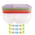 thumbnail image 1 of Boovnll Bento Box, 5Pc/7Pc Food Grade Compartment Lunch Box Plastic Fresh-Keeping Lunch Box with Lid Microwave Heating Lunch Box, Bento Box Adult, Bento Box for Kids, Lunch Box Containers, 1 of 5