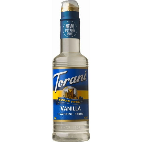 Torani Sugar-Free Vanilla Syrup, Authentic Coffeehouse Syrup, 12.8 oz