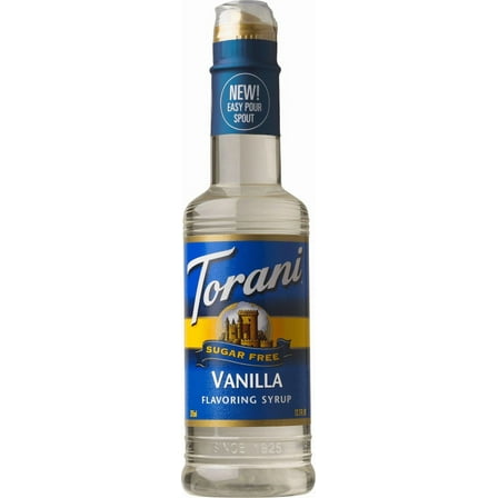 Torani Sugar-Free Vanilla Syrup, Authentic Coffeehouse Syrup, 12.8 oz