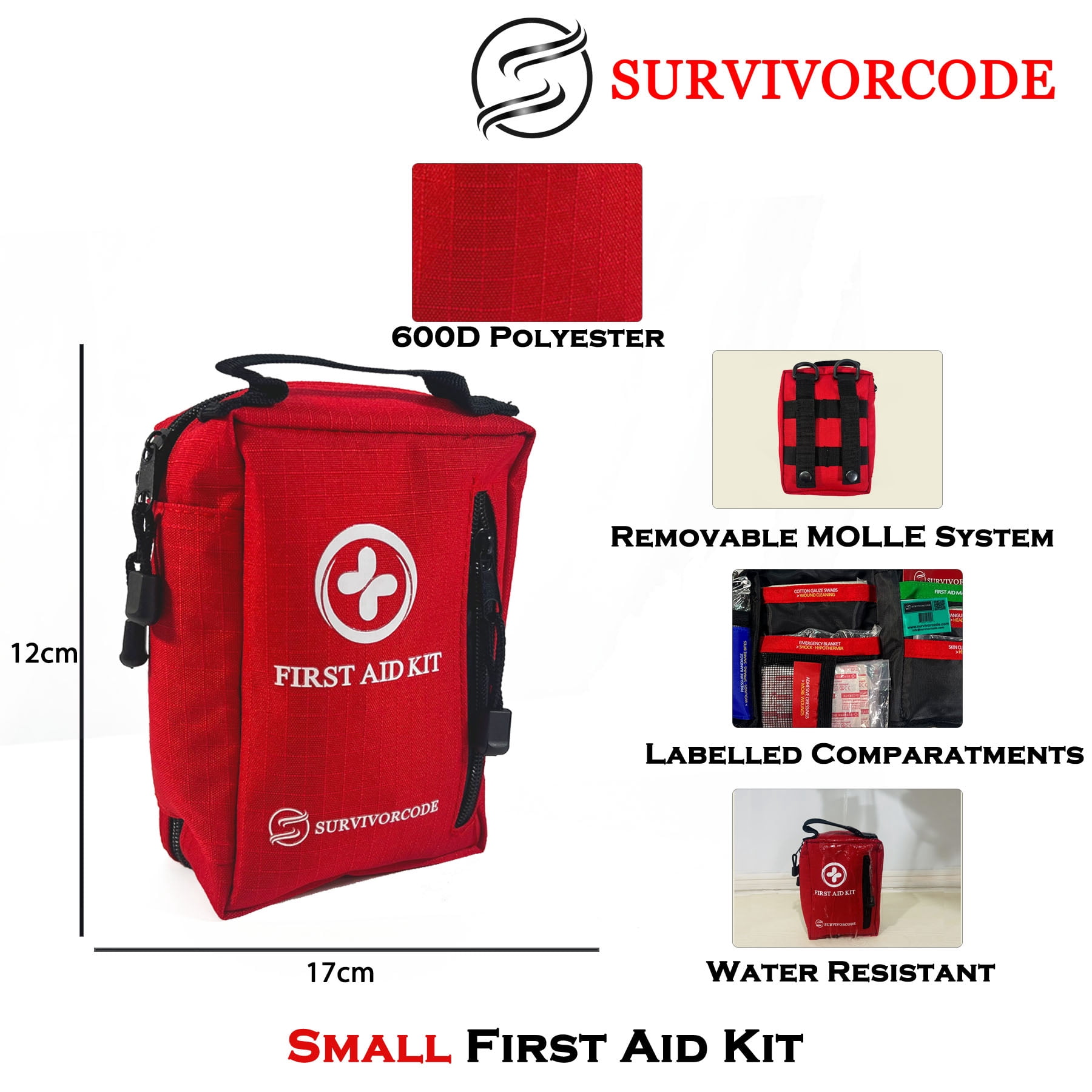 Comprehensive Premium First Aid Kit - Essential Emergency Medical Kit for Trucks, Cars, Camping, Biking, Office, Sports, and Outdoor Emergencies (100 Pieces Set)