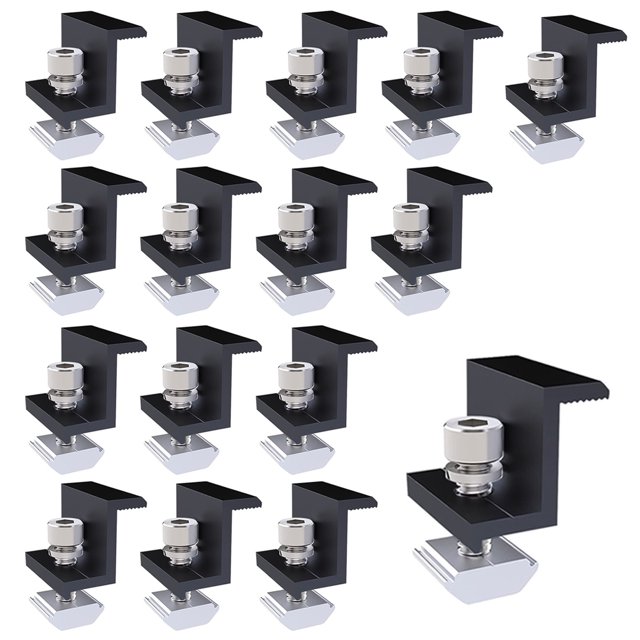 Abrazaderas para paneles solares fotovoltaicos, kit de montaje rápido de exquisita artesanía para techos planos de yates, automóviles, barcos y casas (30 mm)