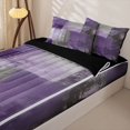 thumbnail image 3 of Homewish Purple Watercolor Gradient Zipper Queen Comforter Set with Fitted Sheet and 2 Pillowcases,Retro Geometric Art Zipper Bedding Set,Black Reversible,4pcs, 3 of 8
