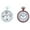 Multi Colored Pocket Watch Style Solid Round S/2 8"W, 11"H, variant on DecMode 10"W, 10"H White Metal Wall Clock with Fluted Frame (2 Count)