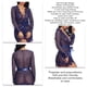 thumbnail image 5 of Mujeres Encaje camisón traje ver a través de V Masajeadores cuello Lencería panty frente abierto Outwear con cinturón, 5 of 6