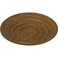 thumbnail image 3 of Ekena Millwork 18"OD x 1 1/4"P Oldham Ceiling Medallion (Fits Canopies up to 8 5/8"), Hand-Painted Smokey Topaz Crackle, 3 of 5