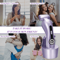 thumbnail image 4 of Electric Shaver for Women, Womens Electric Razor Lady IPX7 Waterproof Legs Arm Underarm Body Painless Epilator Rechargeable Wet Dry Use Bikini Trimmer W/ Charging Stand & LCD Display, 4 of 7