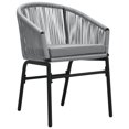 thumbnail image 2 of vidaXL 3 Piece Garden Dining Set Grey, 2 of 4