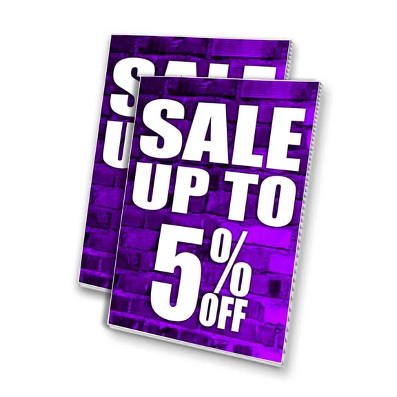 Sale Up To 5 Percent Off (24" X 36") 4mm Corrugated Plastic Panel, Graphics Applied To 1 Side (Pk of 2)