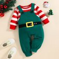 thumbnail image 2 of Mercatoo Toddler Boys Girls Long Sleeve Christmas Striped Prints Shirt Tops Suspender Pants Baby Boy Girl Clothes, 2 of 9