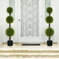 thumbnail image 4 of Gymax 4 FT Artificial Boxwood Topiary Ball Tree w/ Weighted Pot Faux Cypress Tree, 4 of 10