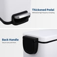 thumbnail image 3 of 12 Gallon Trash Can with Soft Close Lid, Stainless Steel Step-On Garbage Can with Inner Bucket, Fingerprint Resistant, Space Saving Trash Bin for Kitchen, Bathroom, Office, White, 3 of 8