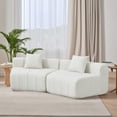thumbnail image 5 of Newest Curved Modular Chenille Sectional Sofa with Piano Key Design and No Assembly, Beige, 5 of 7