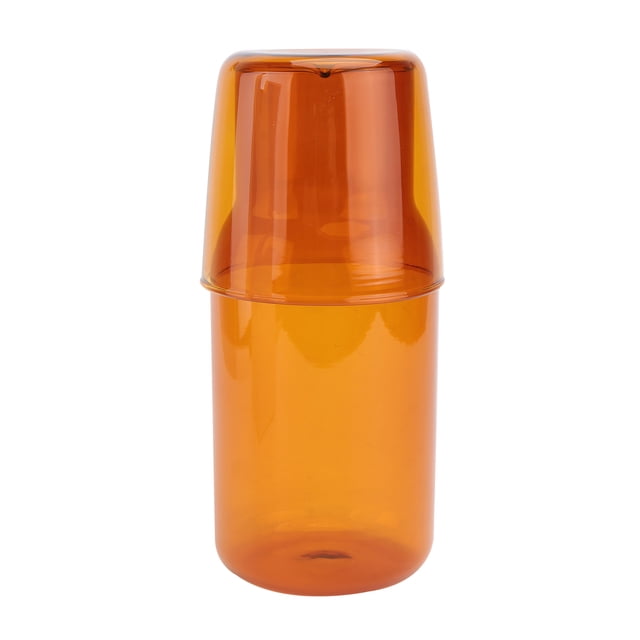 Juego de vaso de vidrio y hervidor de agua, botella y vaso de agua, herramientas para beber para casa, oficina, hotel, chocolate (1 vaso de agua, 1 botella de agua)