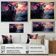 thumbnail image 4 of Designart "Twilight Trek of Buck Goat I" Animals Framed Wall Art - Modern Farmhouse Blue Goat Living Room Framed Canvas Art, 4 of 6