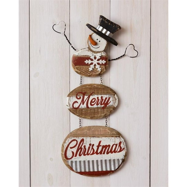 Audrey's Your Heart's Delight Snowman Sign Merry Christmas Walmart