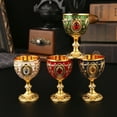 thumbnail image 2 of 2Pcs Vintage Medieval Goblet Drinking Glass Drink Cup Metal Wine Glass, 2 of 18