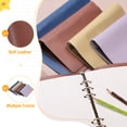 thumbnail image 3 of Uxcell A5 PU Leather Binder Protector, 6 Ring Loose Leaf Notebook Protector Round Ring Binder Folder Cover Refillable Notebook for Photocard Collection Travel Journal Planner, Red, 3 of 6