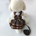thumbnail image 4 of Vestido para perro con correa para perro, vestidos para perros pequeños, gatos, faldas de lazo para perro, vestido de encaje a cuadros, ropa para perros pequeños y niñas, 4 of 4