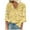 Yellow Blouses, variant on Jsaierl Short Sleeve Tops for Women Summer Holiday Shirts V Neck Workout Tunic Blouses Trendy Print T Shirts Top S-2XL