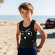 thumbnail image 1 of Camisolas de cuello redondo para niños pequeños y niños a la moda, lindas camisetas con estampado degradado, parte inferior suave sin mangas, camisetas para niñas, 1 of 6