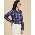 thumbnail image 3 of Moomaya Long Sleeve Spread Collar Cotton Shirt - Regular Women's Casual Shirt, 3 of 9