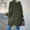 thumbnail image 5 of Tuphregyow Women Fall Long Sleeve Cable Knit Sweater Loose Outerwear Solid Open Front Cardigan Casual Lightweight Slouchy Leisure Oversized Trendy Army Green XL, 5 of 9