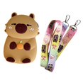 thumbnail image 4 of Esquirla Kids Shoulder Bag Shopping Bag Work Satchels Beach Vacation Wallet Capybara with Light Brown, 4 of 8