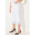 thumbnail image 6 of Catherines Women's Plus Size Ponte Knit Lace Capri, 6 of 6