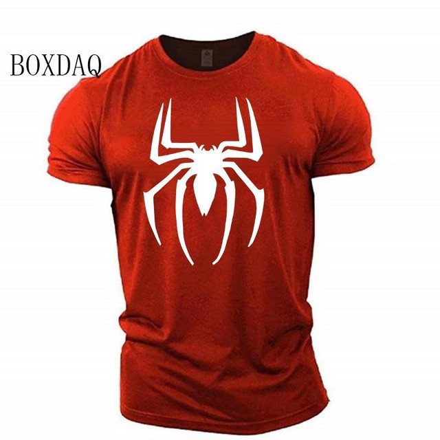 T-shirts Mode Homme Garphic adj Spider Manches Courtes Impression 3d Sport de Rue Tops Amples Décontractés Gym Entraînement Tee Homme