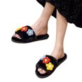 thumbnail image 3 of Vedolay Womens House Slippers Cute Cartoon Shoes Warmth for Indoor Outdoor Black,39, 3 of 5