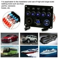 thumbnail image 2 of Car Boat 5 Gang ON-OFF Toggle Switch Panel 2USB 12V Fit Marine RV Truck Camper, 2 of 9