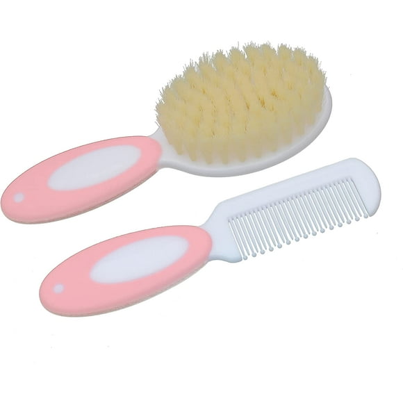 Baby Hair Brush Soft Goat Bristles-Ideal for Cradle Cap-for Newborns & Toddlers-Natural Perfect Baby Registry Gift…