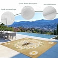 thumbnail image 3 of Brown Daisy Bees Outdoor Rug for Patio/Deck/Porch, Non-Slip Large Area Rug 6 x 9 Ft, Spring Farmhouse Honey Floral Rings Indoor Outdoor Rugs Washable Area Rugs, Reversible Camping Rug Carpet Runner, 3 of 8