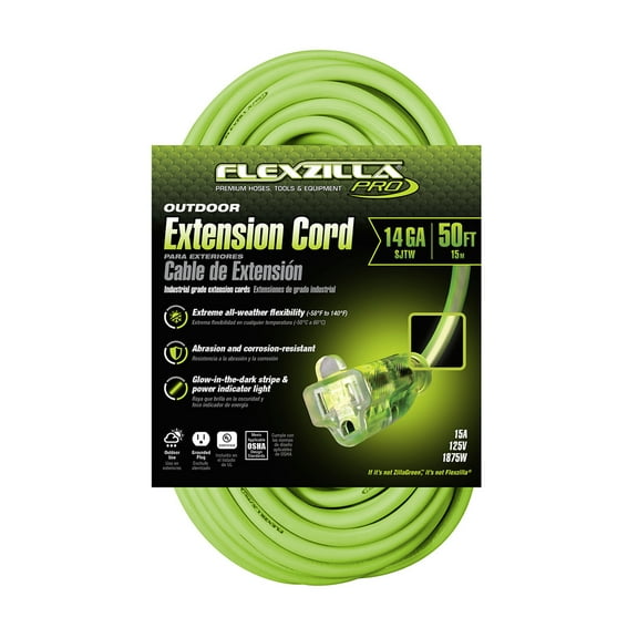 Flexzilla 50 ft. Pro Extension Cord 14/3 AWG