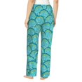 thumbnail image 3 of Daiia Beautiful Seashells Women's Sleep Pant with Pockets and Drawstring,Pajama Pants-Medium, 3 of 9