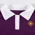 thumbnail image 5 of Amidoa Girls Summer Dresses A-Line Short Sleeve Dresses Print Kids Casual Sundress Purple Size 3T, 5 of 7