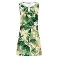 thumbnail image 4 of SMihono Robe d'Été Grande Taille pour Femmes 2023 Mode Aguichant Vintage à Col Rond Sans Manches Imprimée Robes Rondes, 4 of 5