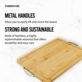 Farberware 12inch x 16inch Bamboo Cutting Board with Trench and Metal