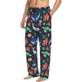 thumbnail image 2 of Uemuo The Underwater World Pattern Men's Wide Leg Palazzo Lounge Pants with Pockets Light Weight Loose Comfy Casual Pajama Pants-, 2 of 9