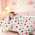 thumbnail image 4 of Manfei Festive Stars 7-Piece Twin Bedding,Christmas Polka Dot Bedding Comforter Set,Green White,Christmas Reversible, 4 of 6