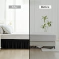 thumbnail image 3 of U-NICE HOME Twin/Twin XL 14" Drop Wrap Around Bed Skirt - Elastic Pleated Wrinkle Resistant, Black, 3 of 6