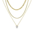 thumbnail image 1 of JeenMata - Paquete Múltiple de 3 Colgantes de Collar en Capas para Mujer, Chapado en Oro Amarillo, Cadena de Oro, Collar Tipo Gargantilla, Collar en Capas de Espiga, Regalo de Joyería, 1 of 6