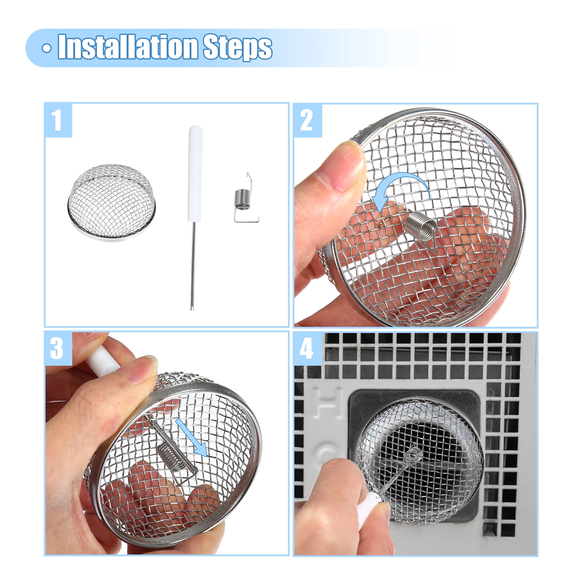 Unique Bargains RV Flying Screen Furnace Vent Cover for Campers and Trailers