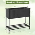 thumbnail image 3 of Gymax Elevated Planter Box Raised Garden Bed w/ Rattan Surface Bottom Storage Shelf, 3 of 10