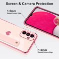 thumbnail image 3 of for Samsung Galaxy A14 5G Case Pink Love Hearts Design for Women Girl Men, Luxury Plating with Strap Stand Full Camera Lens Protection Bumper for Galaxy A14 5G, 3 of 12