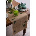 thumbnail image 2 of Design Imports CAMZ38798 14 x 74 Pouces Shamrock Imprimé Chemin de Table en Jute, 2 of 9